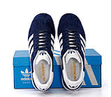 Чоловічі кеди Adidas Gazelle 32464 сині, фото 7