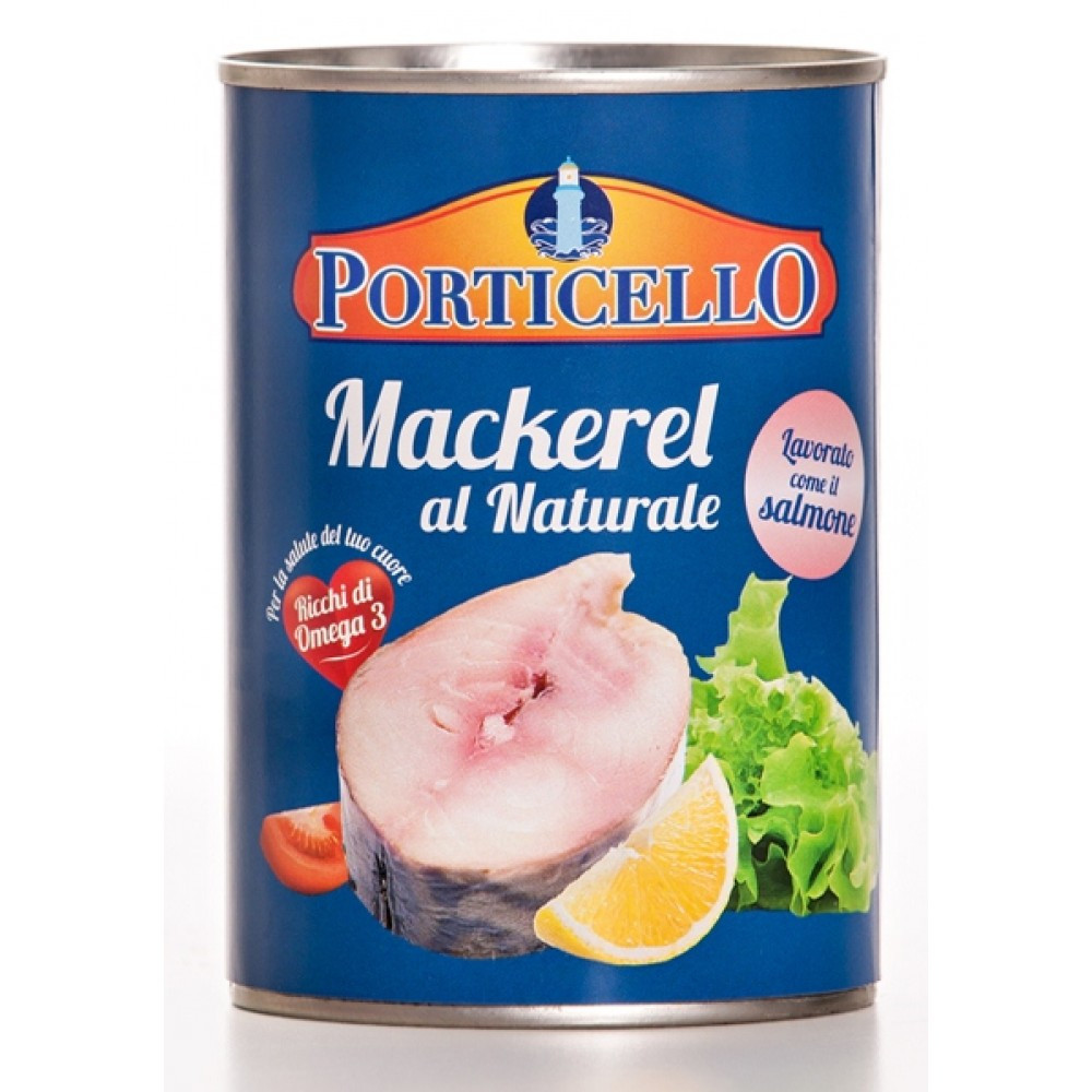 Атлантична макрель у власному соку PORTICELLO Mackrel al naturale, 425г