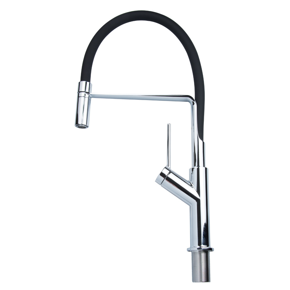 Смеситель ADDA Ø25 для кухни излив силиконовый черный на гайке CORSO (EB-4B520C) (9635110), фото 4