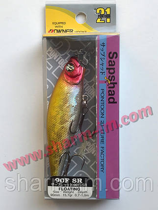 Воблер Pontoon 21 Sapshad 90F-SR Floating 0,7-1,0 м 15,7 г, фото 1