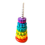 Розвиваюча іграшка Крутезна пірамідка кольорова вежа «Fun Game» 13*13*36 см (28948), фото 5