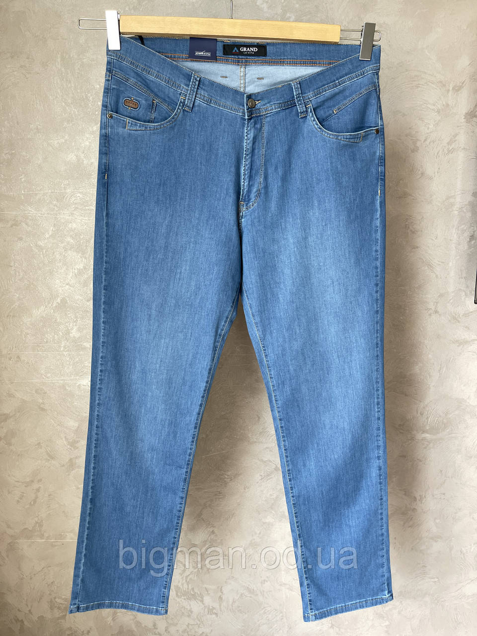 Чоловічі джинси на ремені Grand la Vita 40-50 розміру великого батального розміру Туреччина, фото 1