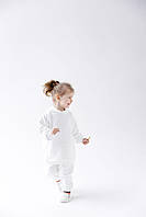 Детский трикотажный спортивный костюм с худи и джогерами 80 размер в молочном цвете Rudi