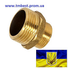 Ніпель 1-1/2"Нх1-1/4"Н перехідний латунний