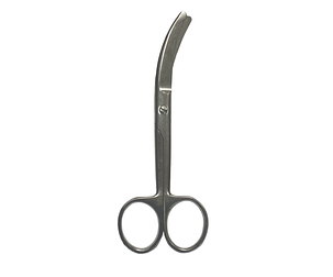 H-11 Ножиці для перетину пуповини, горизонтально вигнуті 150 мм., фото 1