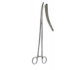 З-59-3 затискач гінекологічний вигнутий 283 мм.