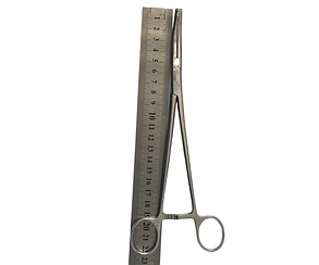 З-60-2 Затискач жорсткий для піхвових операцій вигнутий No1, 219 мм., фото 3