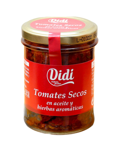 Помідори в'ялені в олії з ароматними травами Didi Tomates Secos, 190г