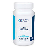 Ацетил L-карнітин 500 мг, Acetyl L-Carnitine, Klaire Labs, 90 вегетаріанських капсул. BX350, фото 6
