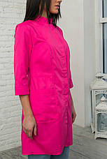 Жіночий медичний халат Розалія рожевий - Халат для косметолога, фото 4