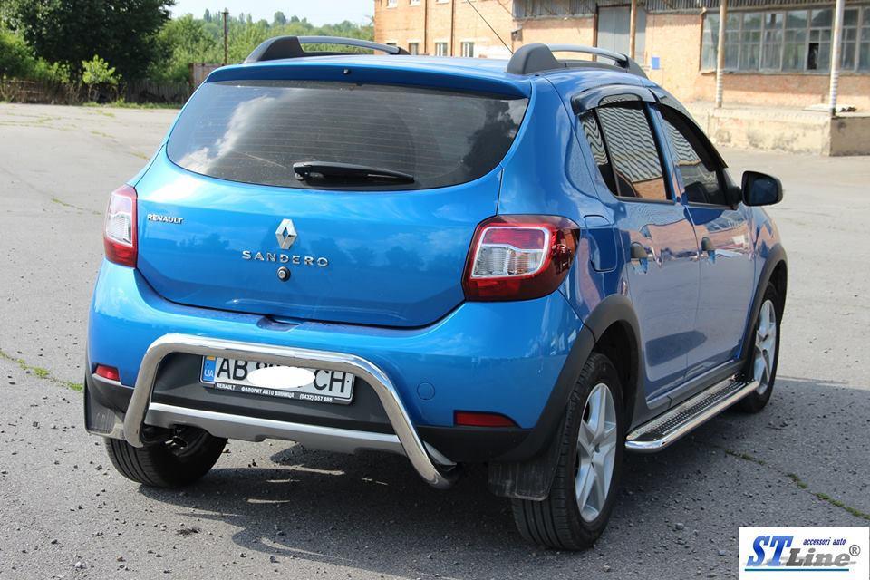 Renault Sandero Stepway (12+) Защитная Дуга Защита Заднего Бампера на ...