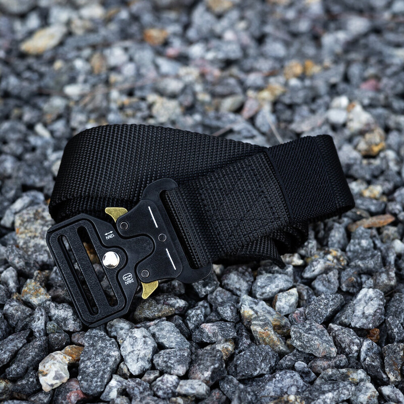 Ремінь Pobedov чорний з металевою застібкою, фото 1