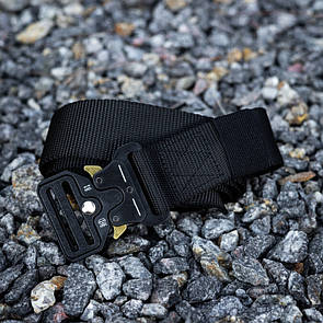 Ремінь Pobedov чорний з металевою застібкою