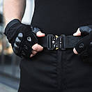 Ремінь Pobedov чорний з металевою застібкою, фото 4