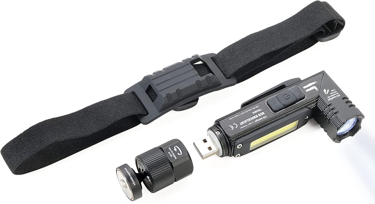 Світлодіодний перезаряджається фонарь Troika "Eco knicklicht" із захистом від бризок і бічним фонарем, фото 1