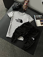 Комплект футболка та штани TNF колір: сірий, чорний XL
