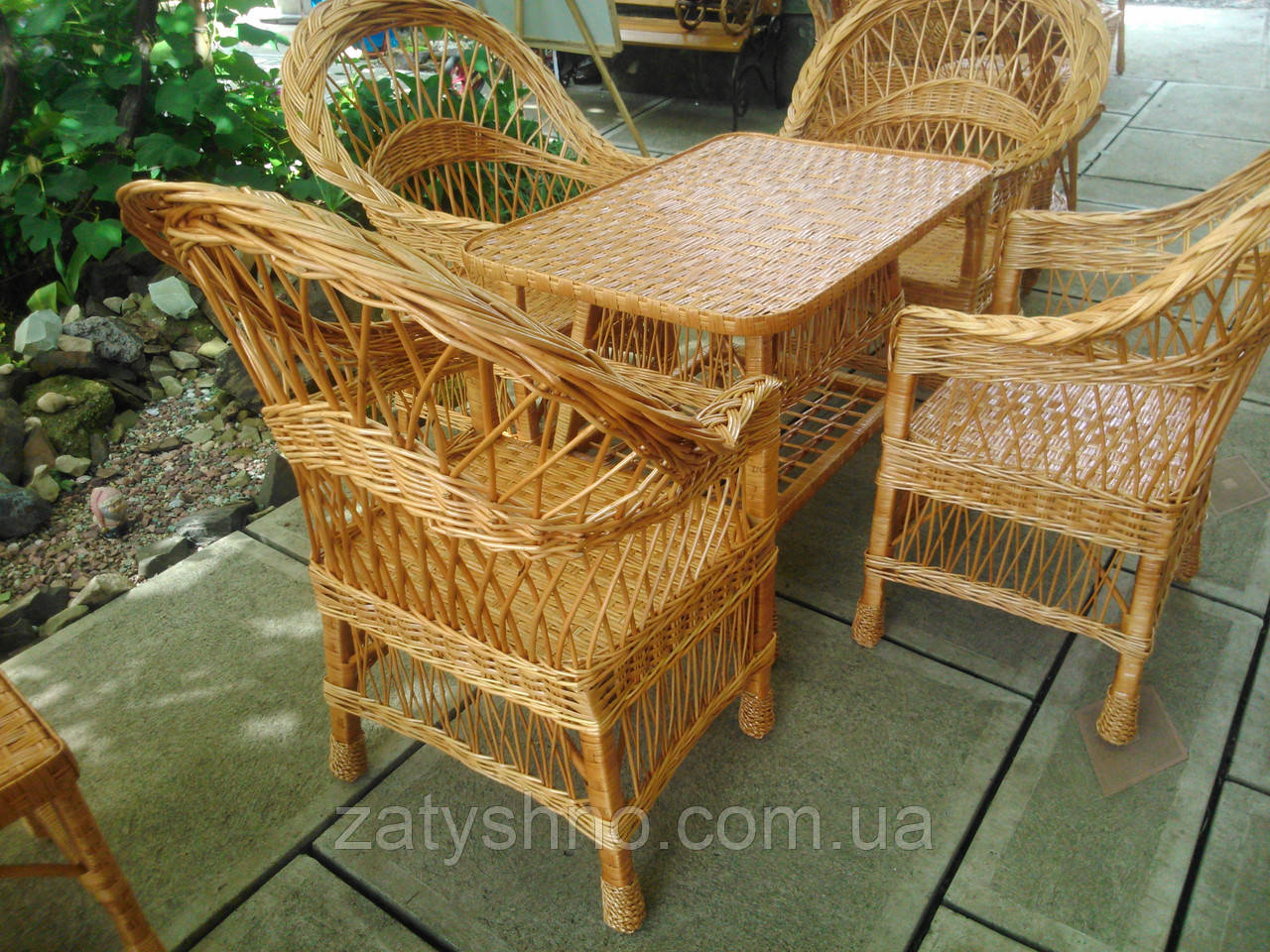 Кресла и стол плетеные из лозы - фото 4 - id-p314449661