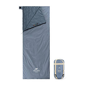 Спальник надлегкий Naturehike Ultralight LW180 NH21MSD09, (15°C), p-p L, сіро-синій