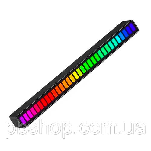 Світильник музичний еквалайзер 32 LED USB, D-08-RGB