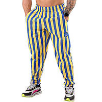 Big Sam, Штаны спортивные зауженные Mens Loose Fit Sweatpants PNT1349 Синие\Желтые Синие ( M )