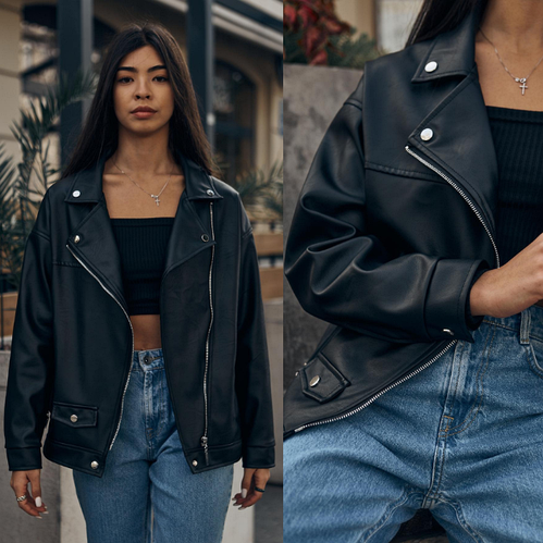 Купить Куртки косухи экокожи женские весна , Кожанка Косуха куртка ...