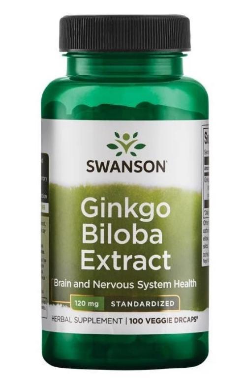 Гінко білоба Swanson Ginkgo Biloba Extract 120 mg 100 капсул, фото 1