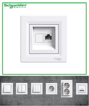 Розетка комп'ютерна біла RJ45 cat5e UTP Schneider Electric Asfora EPH4300121