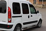 Бічні пороги труби D60 на Renault Kangoo 1998-2008 Пороги труба з проходом для Рено Кангу, фото 4