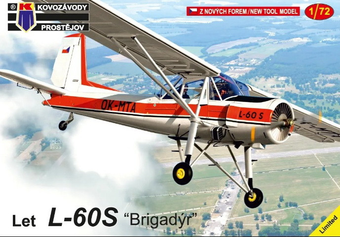 Пластикова модель 1/72 Kovozavody Prostejov 0384 чхословацький багатоцільовий літак Let L-60S „Brigadýr“