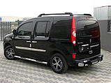 Бічні пороги труби D60 на Renault Kangoo 2008-2021 Пороги труба з проходом для Рено Кангу S-базу, фото 4