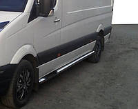 Боковые пороги трубы D60 на Renault Master 1998-2010 Пороги труба с проступью для Рено Мастер S-база