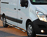 Бічні пороги труби D60 на Renault Master 2010+ Пороги труба з проходом для Рено Майстер EXL-база, фото 5