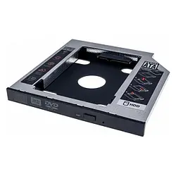 Кишеня-адаптер для диска Grand-X HDC-25C Black HDD 2.5 в відділ приводу ноутбука SATA/SATA3