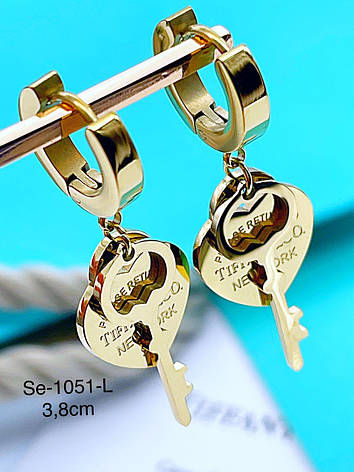 Сережки Stainlees Steel (14-K), фото 1