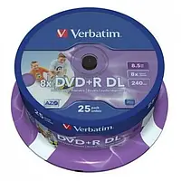 Диск Verbatim DVD+R 43667 25 шт 8.5 GB