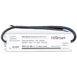 Блок живлення для освітлення HiSmart NPF-200-24 24 V 8.5 A 200 W PFC IP67