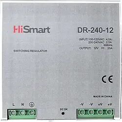 Блок живлення для освітлення HiSmart DR-240-12 12 V 20 A 240 W DIN