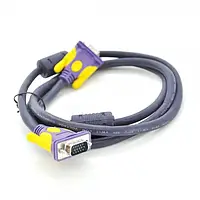 Відео-кабель Merlion 12902 VGA (тато) VGA (тато), 3m Purple 3+4, 2 ферити