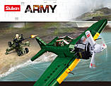 Конструктор SLUBAN M38 - B1108 Винищувач Mitsubishi A6M Zero, 560 деталей, 2 фігурки, фото 2