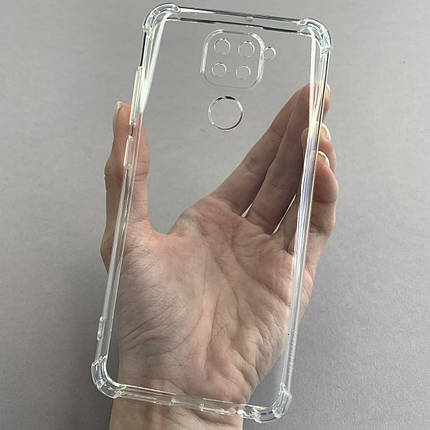 Чохол для Xiaomi Redmi Note 9 силіконовий з бронь кутами чохол на телефон сяомі редмі нот 9 прозорий TTP, фото 1