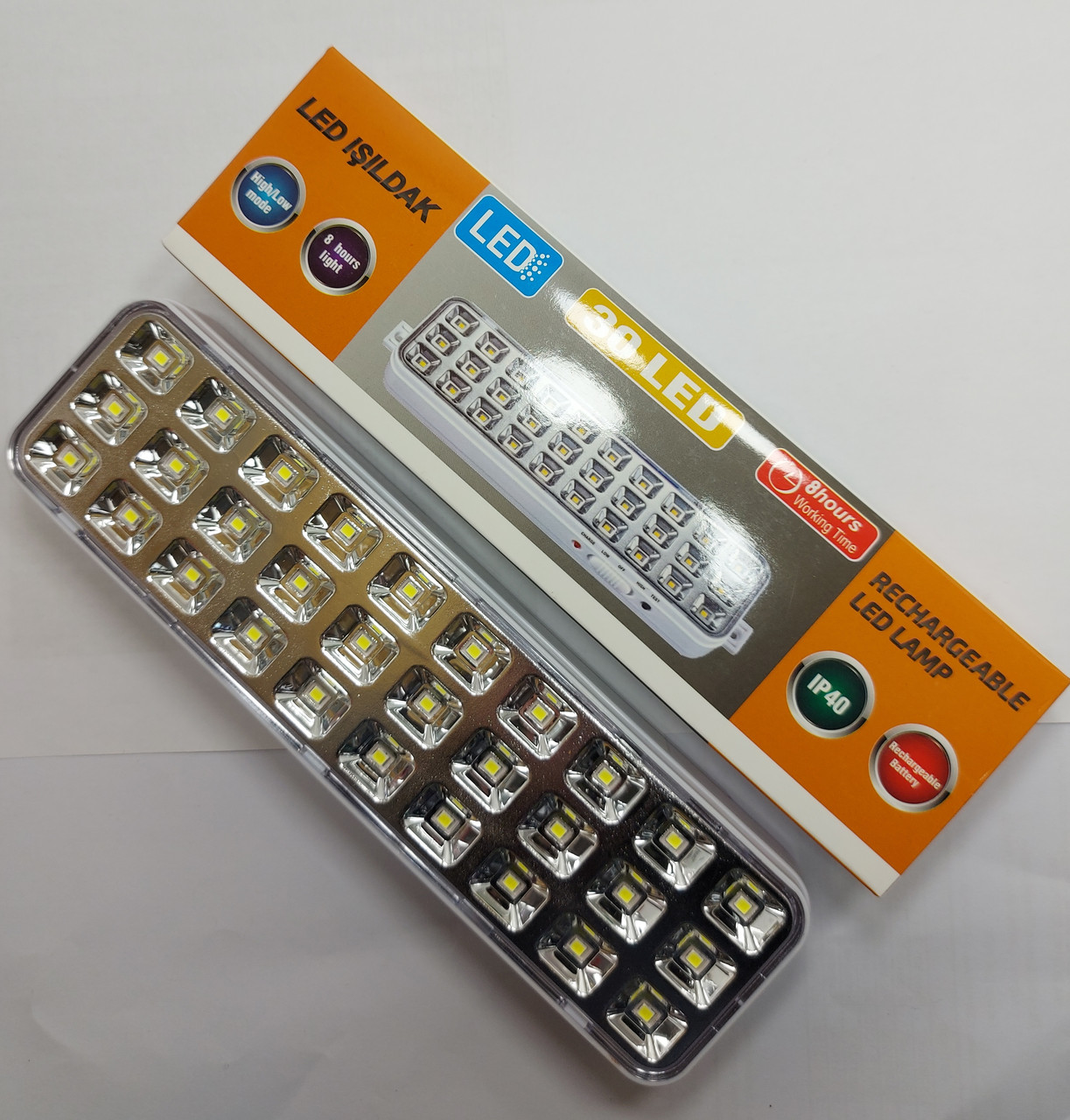 Ліхтар акумуляторний (аварійний) 30 led і зарядкою на 220в