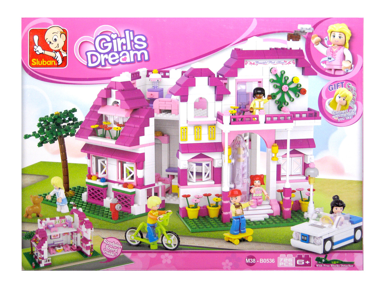 Конструктор Sluban M38-B0536 "Вілла на березі моря", 726 деталей, 6 фігурок, фото 1