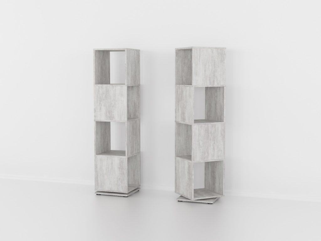 Взуттєвий вертикальний стелаж обертовий з ДСП Поличка для взуття у передпокій на 4 місткі комірки, фото 1