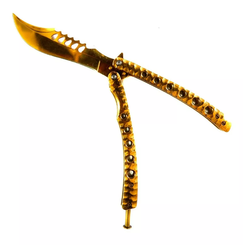 Тактичний ніж типу Золотий метелик із неіржавкої сталі Balisong 9573