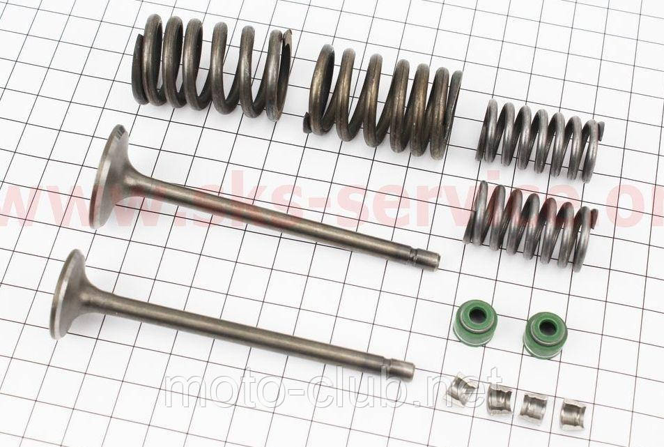 Клапани (пара, комплект) на мотоцикл з двигуном 4T CG125 (L-94mm)