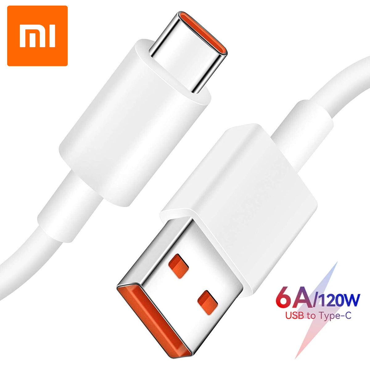 Кабель 120W Xiaomi Mi Turbo Charger Hyper Cable 6A USB-A to Type-C BHR6032GL Оригинал! USB type A - C Белый Original