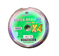 Шнур риболовний плетений (нитка) SUPER BRAIDED X4 Professional Rumpol (помаранчевий) 100м 0.18 мм/17.3 кг