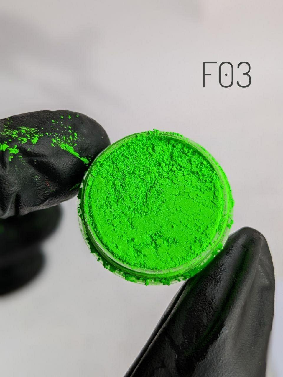 Пігмент для акрилу і гелю, флуоресцентний, косметичний F3