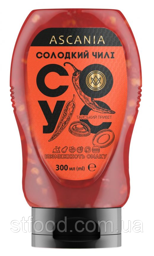 Соус-пляшка Солодкий чилі 300 мл (360гр) (10шт/ящ)