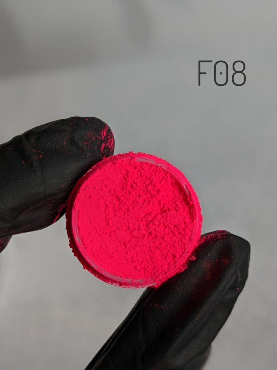 Пігмент для акрилу і гелю, флуоресцентний, косметичний F8